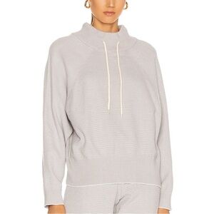 Varley Light Gray Cowl Neck Sweater